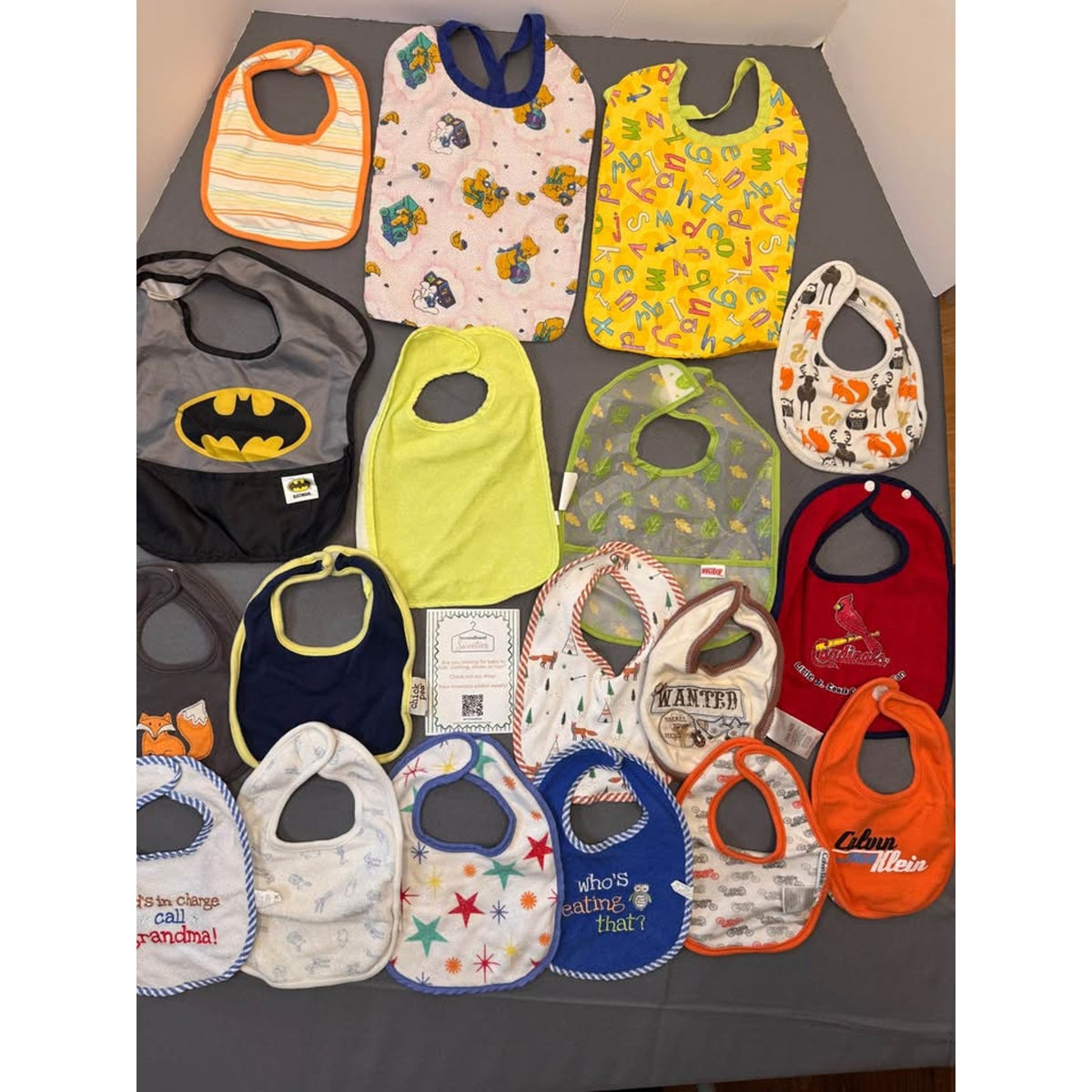 Baby Feeding Lot – Bibs, Spoons, Milestone Stickers & More #401 (2 pics!)