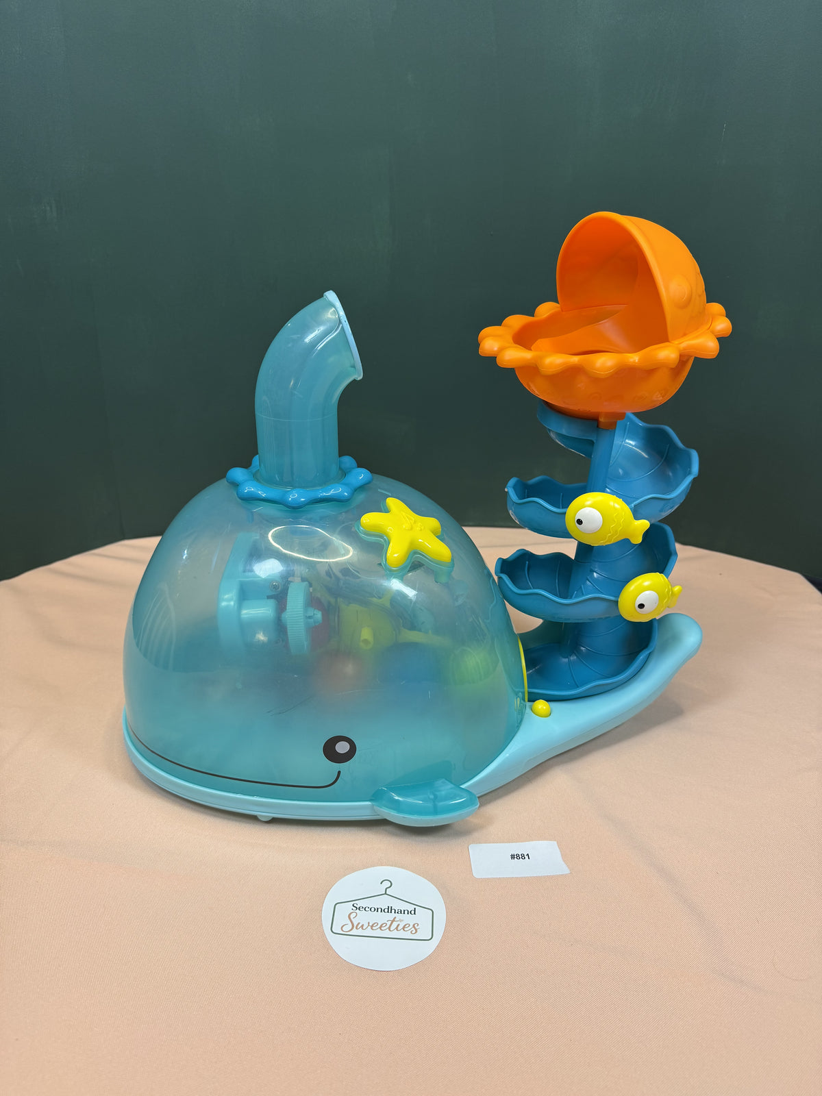 Interactive Whale Ball Popper & Spiral Ramp Toy with Lights & Music #881