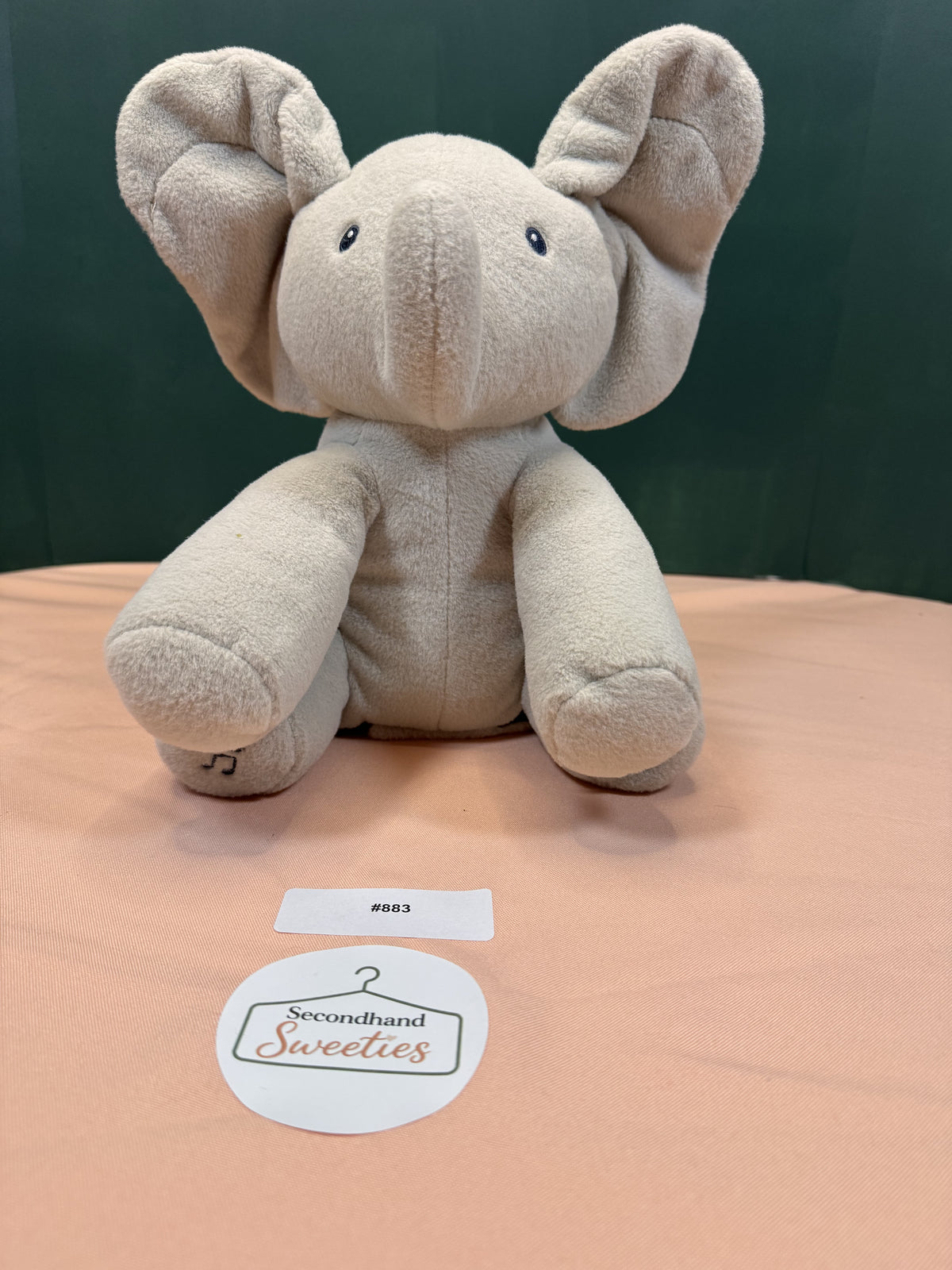 Animated Peek-a-Boo Elephant Plush Interactive Toy #883