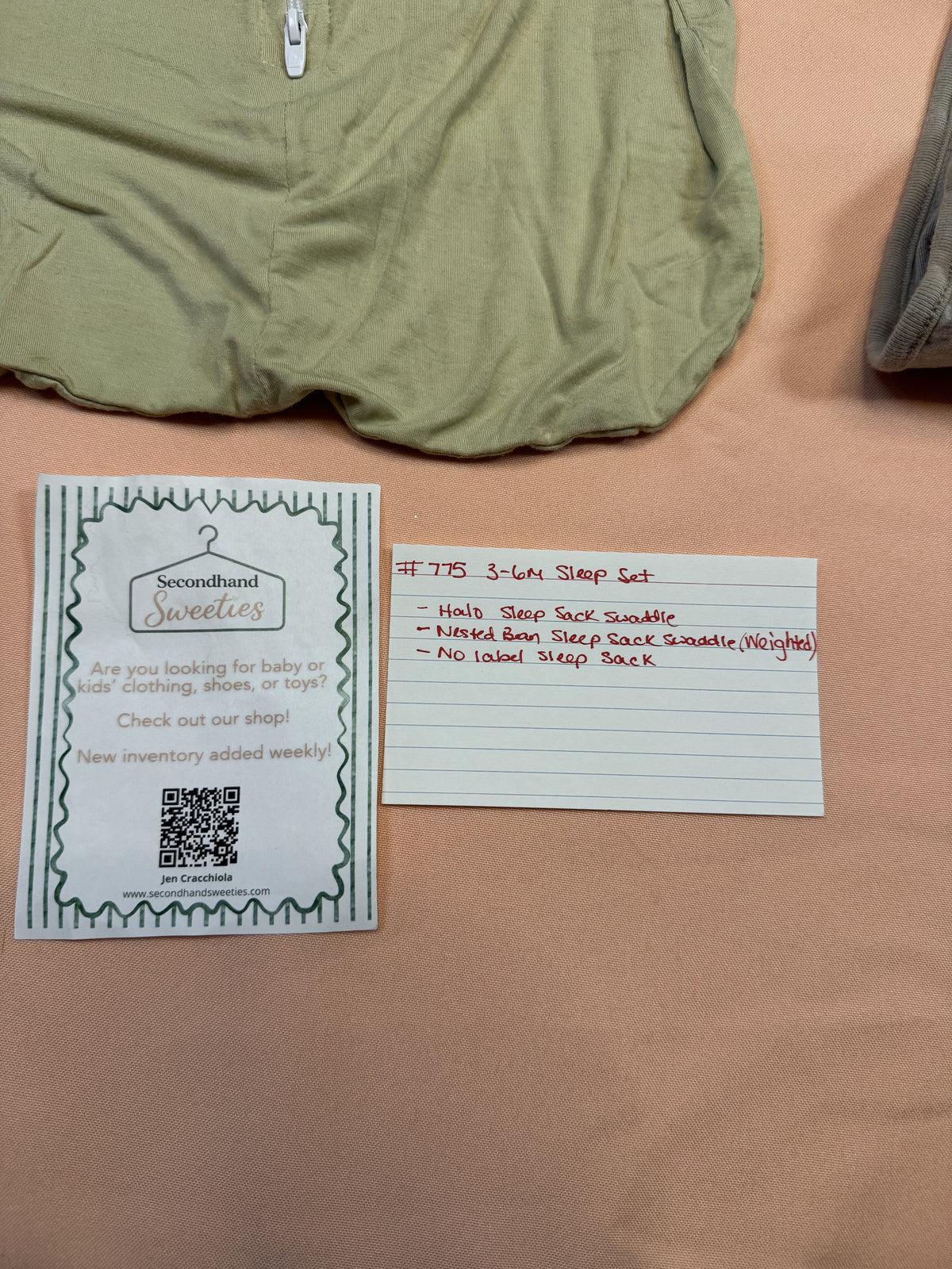 Baby 3-6M Sleep Sack & Swaddle Lot - HALO, Nested Bean + More #775