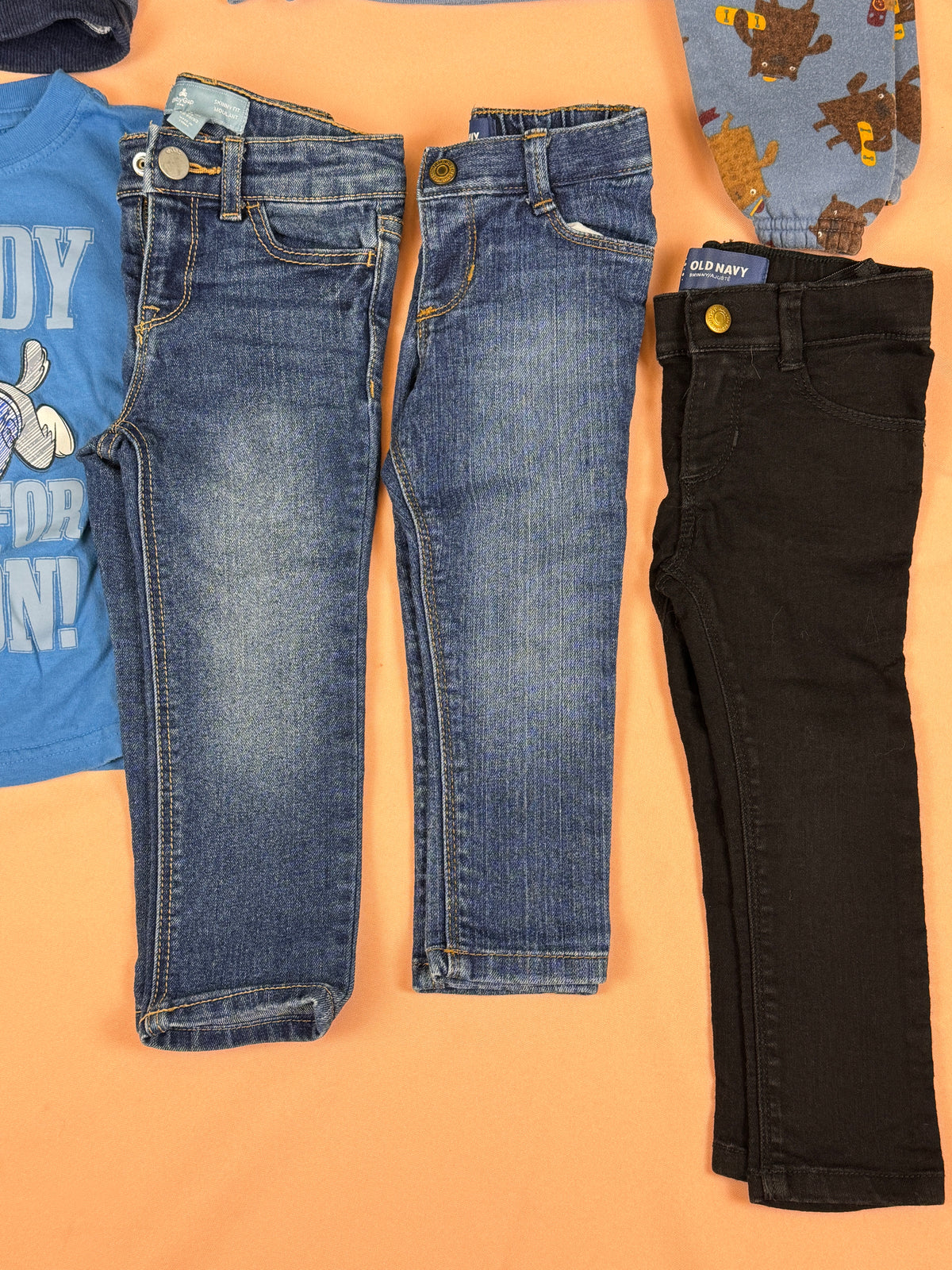 Toddler Boy 2T Fall Winter Clothing Bundle 8 Pc Disney Frozen Paw Patrol Jeans Lot SKU #677