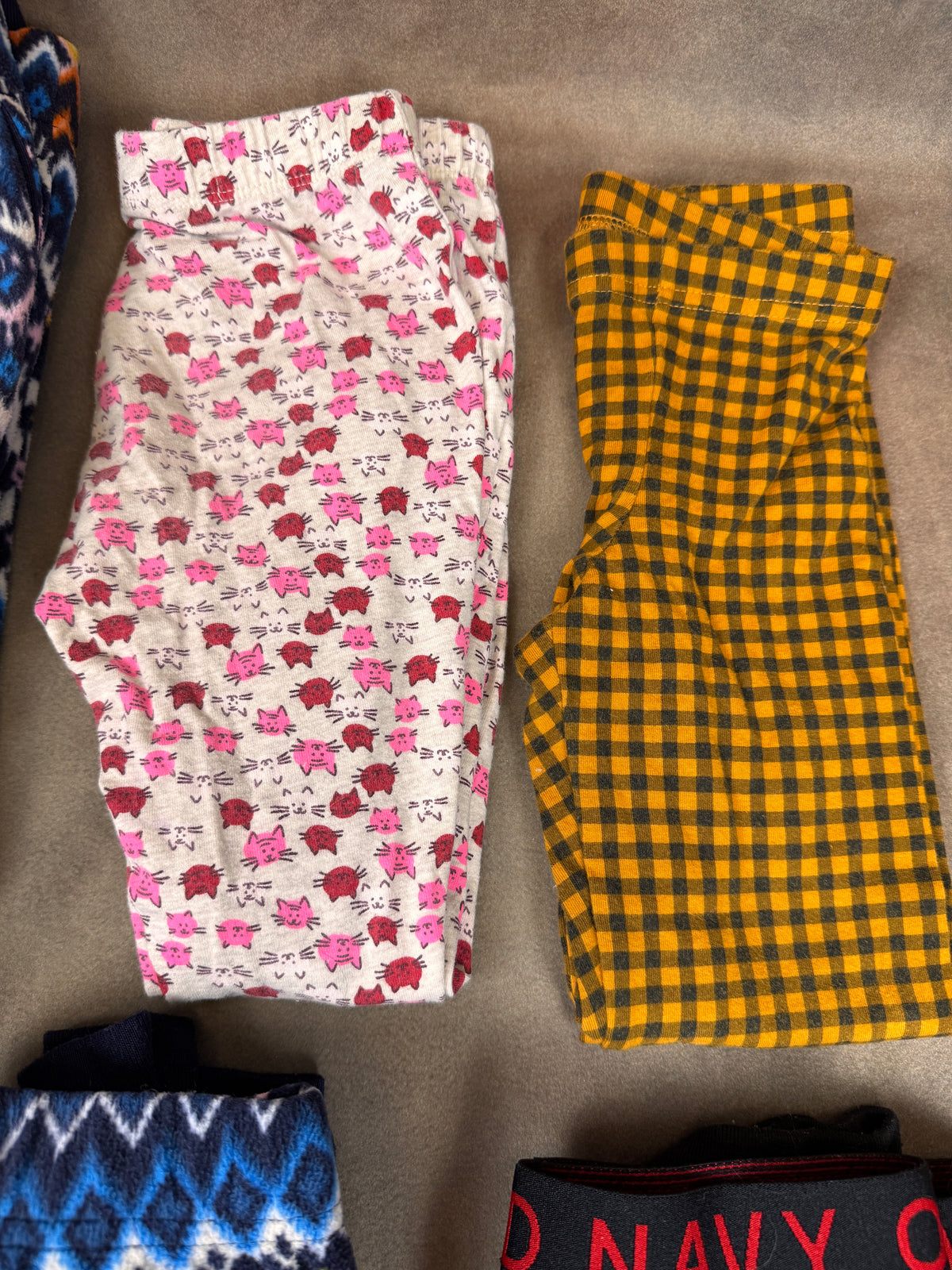 Girls Size 6/7 Pajama Lounge Pants Lot 6 Pair Old Navy Fleece #1046
