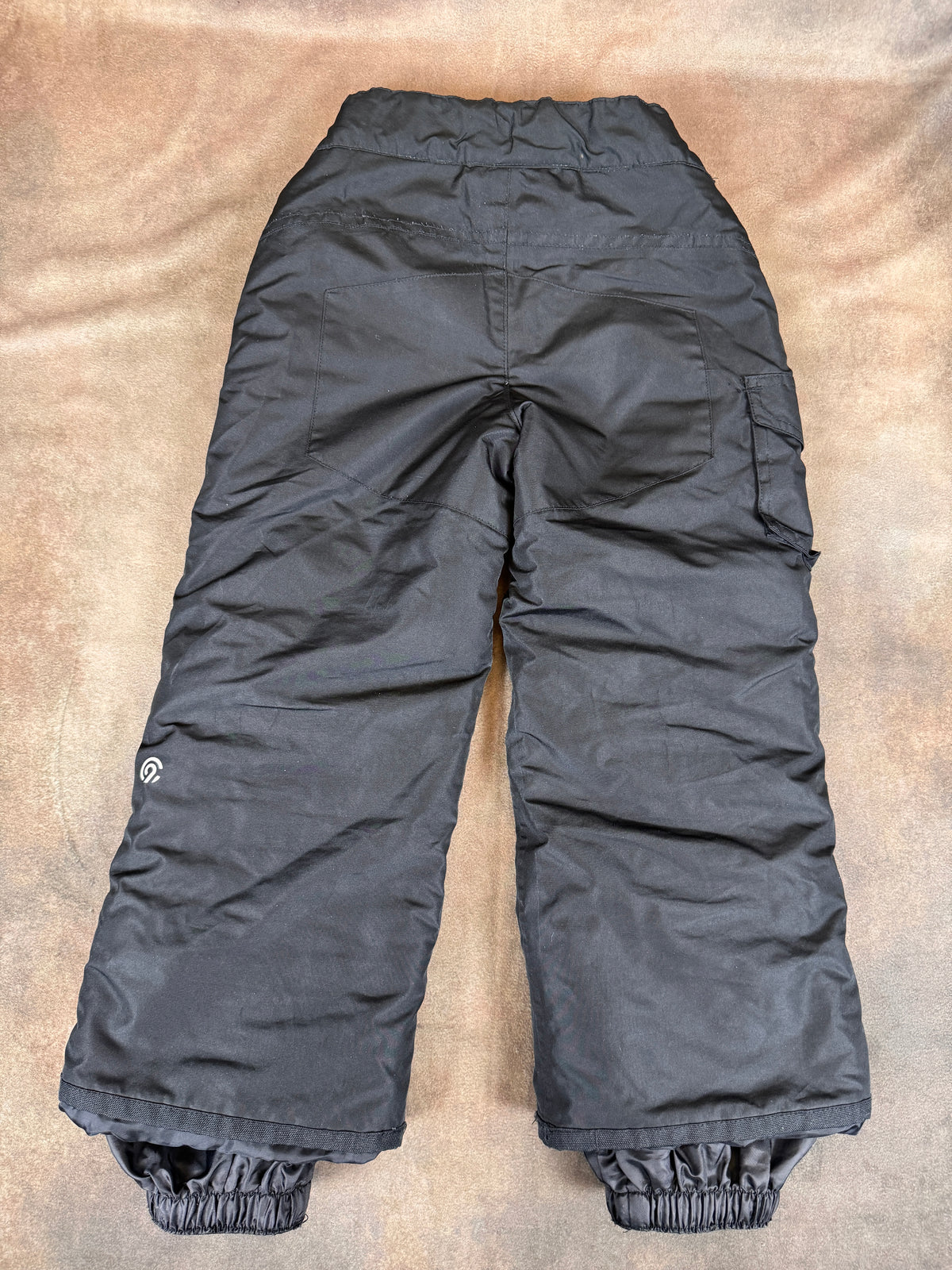 Gerry Kids Black Insulated Snow Pants Size XS 4-5 Reinforced Knees #1147