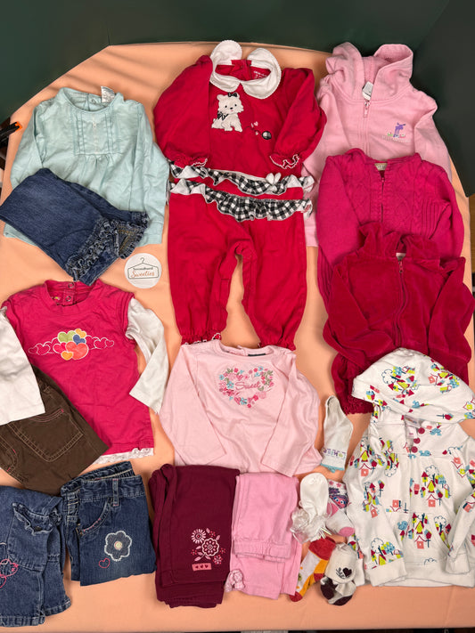 Baby Girl 18 Months Fall/Winter Clothing Lot Bundle #479