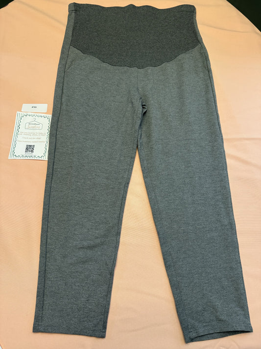 Alina Mae Gray Maternity Pants Size Small Adjustable Waist Pregnancy Pants SKU #785