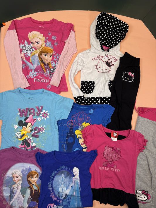 Toddler Girls 4T Spring & Summer Clothing Bundle 20 Pc Disney Hello Kitty Nike SKU #803