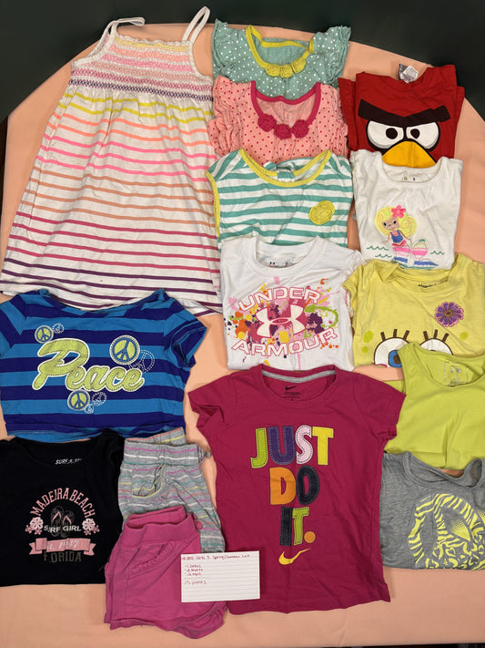Toddler Girls Size 5 Spring & Summer Clothing Bundle 15 Pc Under Armour Nike Angry Birds Dress SKU #809