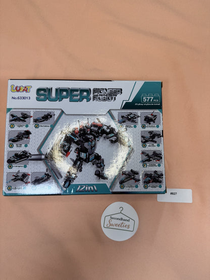 LUXAT 12-in-1 Super Pioneer Robot Building Set 577 Pieces STEM Construction Toy #827