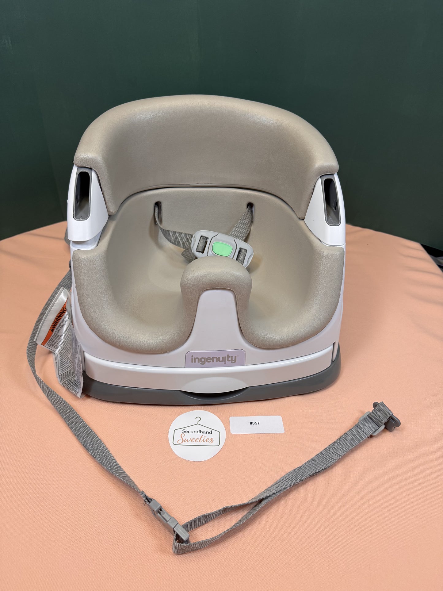 Ingenuity Baby Base 2-in-1 Booster Feeding Seat with Safety Straps Gray #857 and #858