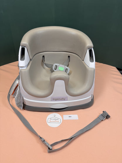 Ingenuity Baby Base 2-in-1 Booster Feeding Seat with Safety Straps Gray #857 and #858