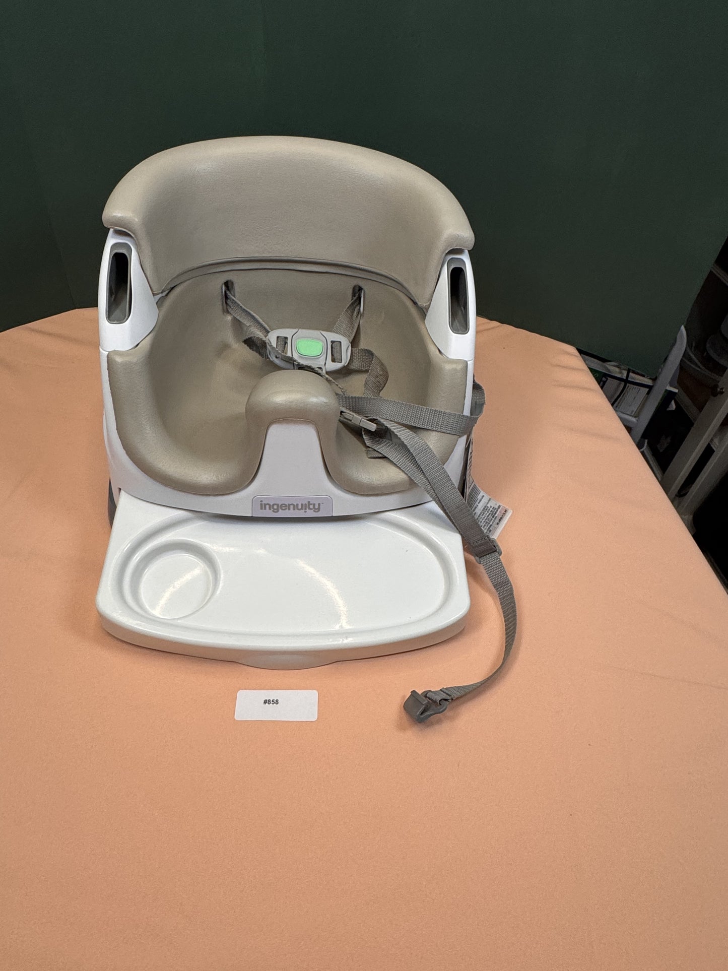 Ingenuity Baby Base 2-in-1 Booster Feeding Seat with Safety Straps Gray #857 and #858