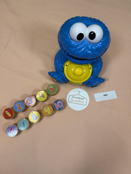 Sesame Street Cookie Monster Counting Cookie Jar Interactive Talking Toy #880