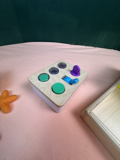Lovevery Object Permanence Montessori Toy Set Ball Drop Sensory Buttons Felt Stars #920