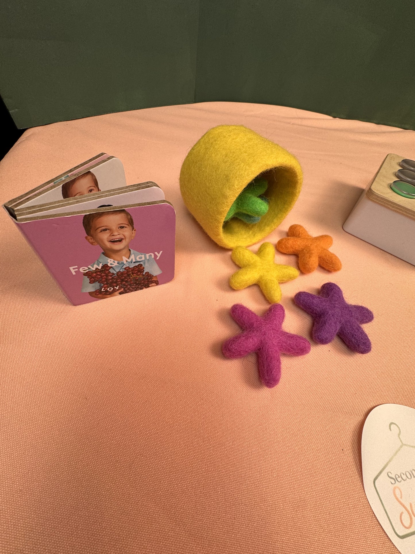 Lovevery Object Permanence Montessori Toy Set Ball Drop Sensory Buttons Felt Stars #920