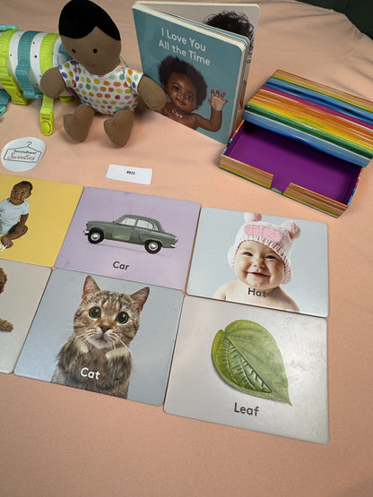 Lovevery Montessori Toddler Learning Toy Bundle Books Doll Matching Cards #922