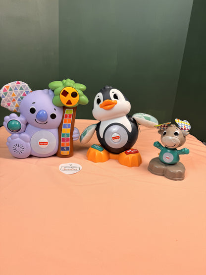 Fisher-Price Linkimals Waddle & Bobble Penguin Interactive Learning Toy #924