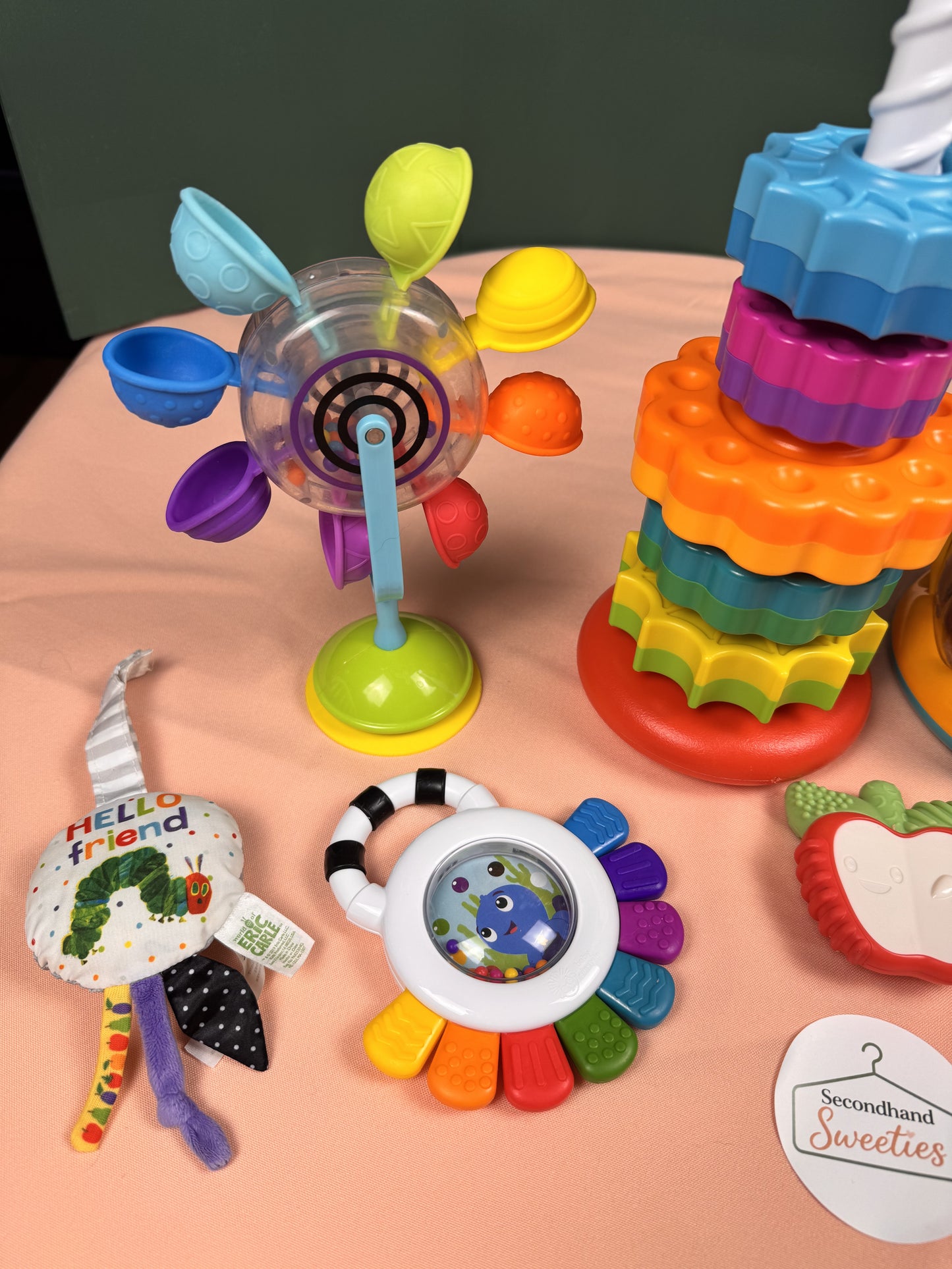 Baby Sensory Toy Bundle Mirror Rattle Teether Visual Cards Musical Toys #932