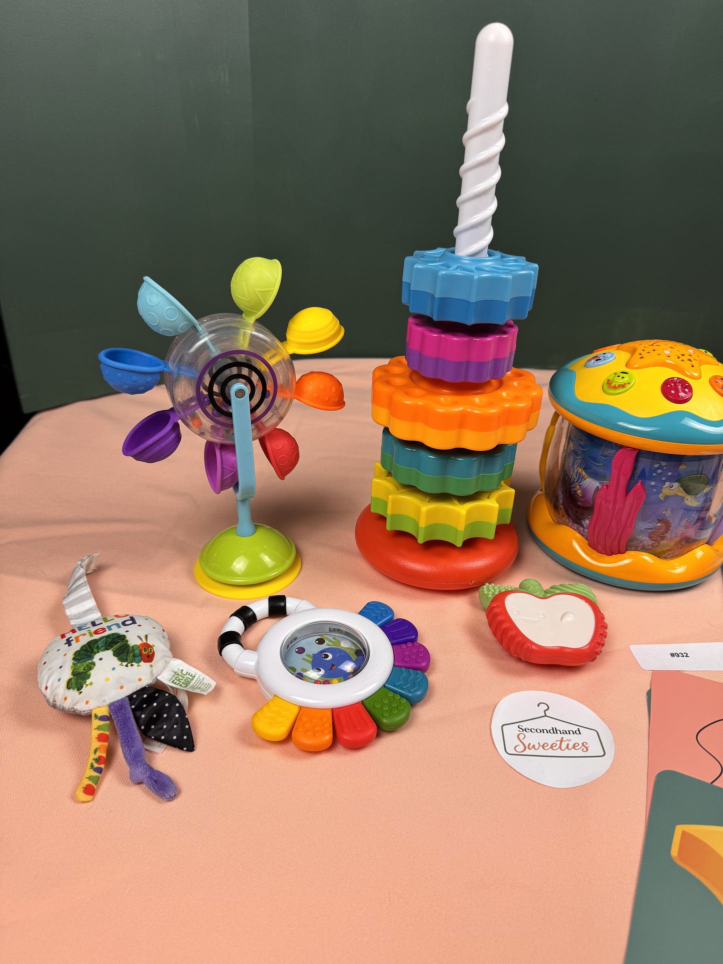 Baby Sensory Toy Bundle Mirror Rattle Teether Visual Cards Musical Toys #932