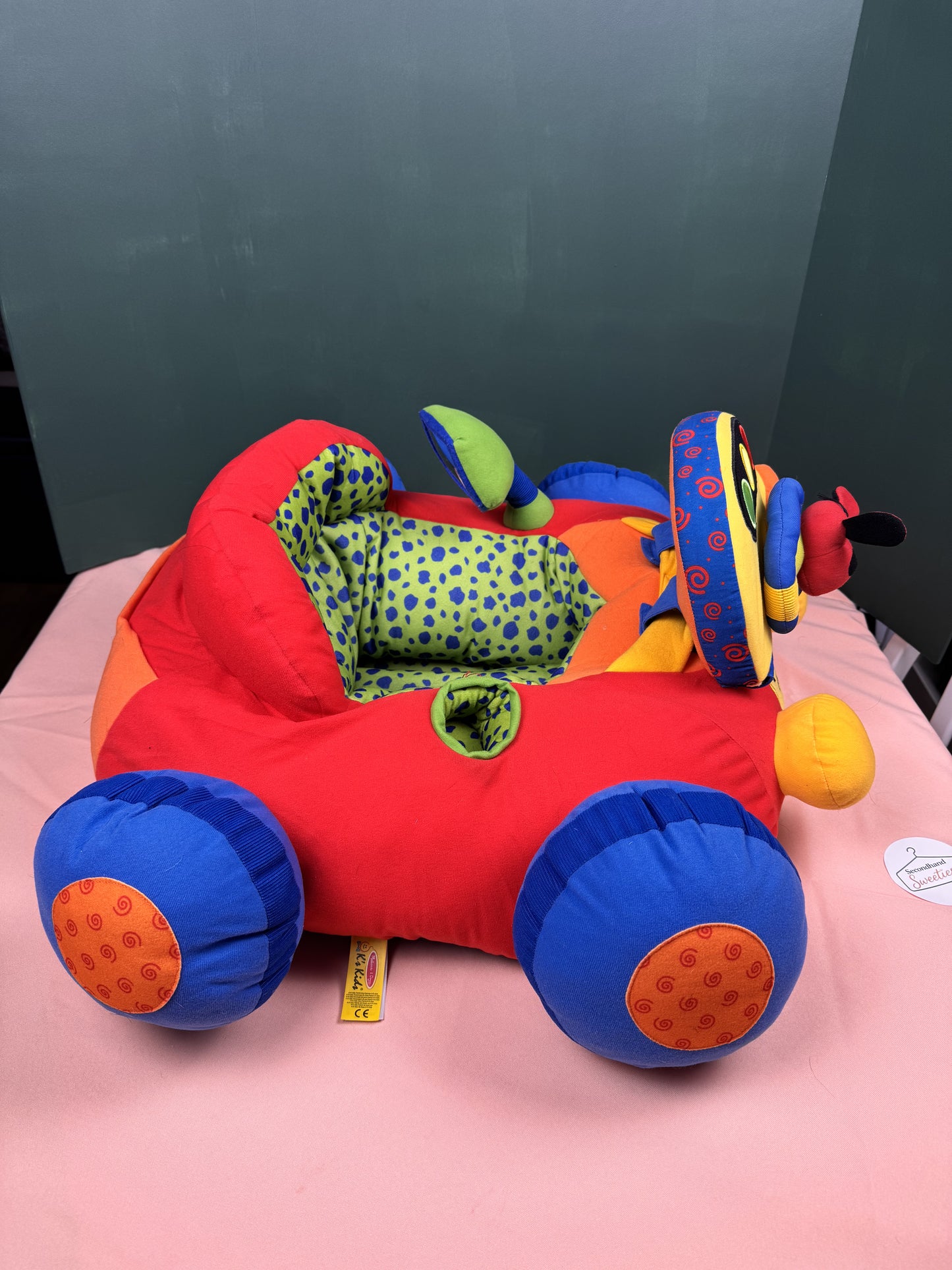 Melissa & Doug K's Kids Plush Activity Car Sit-In Seat | Interactive Baby Activity Center | Lot #955