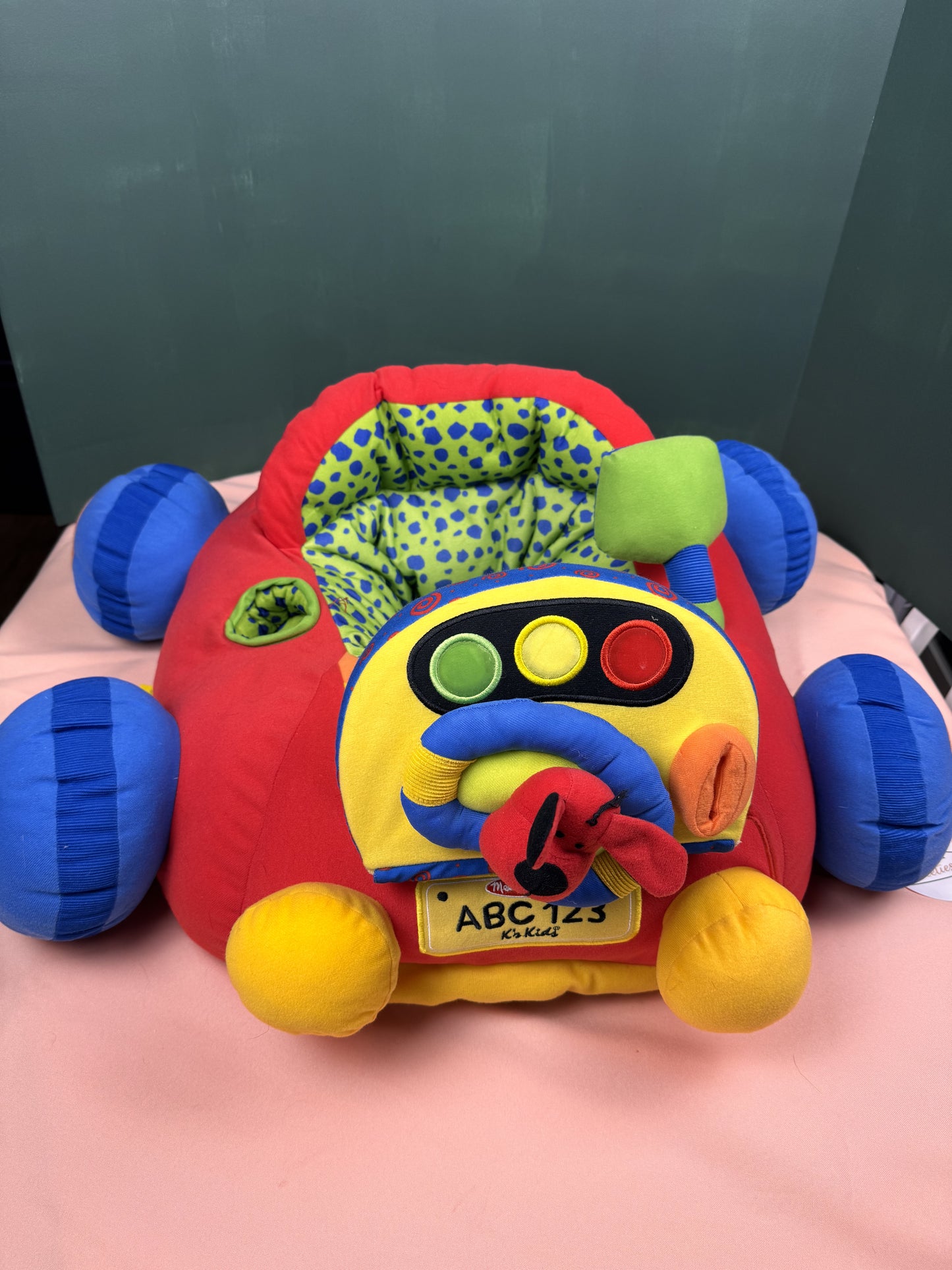 Melissa & Doug K's Kids Plush Activity Car Sit-In Seat | Interactive Baby Activity Center | Lot #955