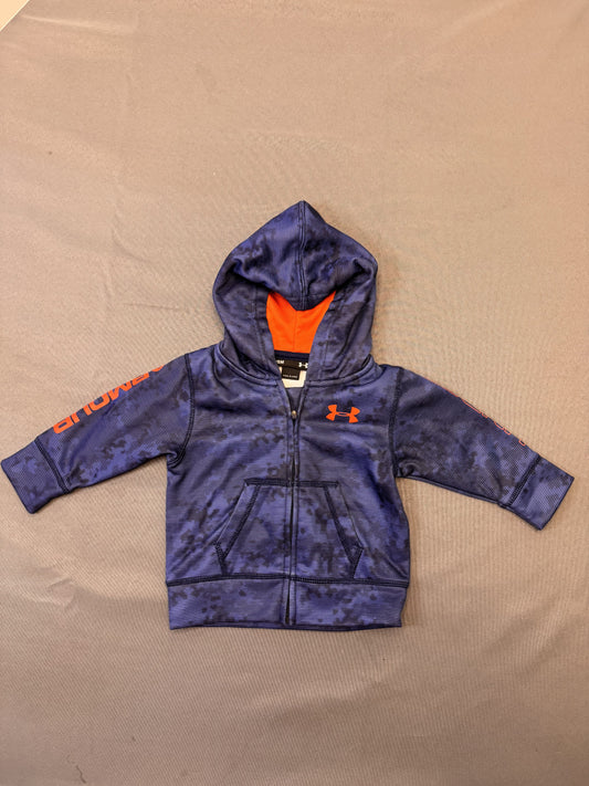 Under Armour Blue Full-Zip Hoodie 3-6M #648