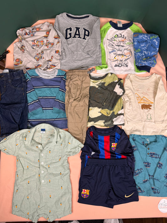 Toddler Boy 18M Fall Winter Clothing Bundle 16 Pc Nike GAP Carter's Old Navy Lot SKU #676
