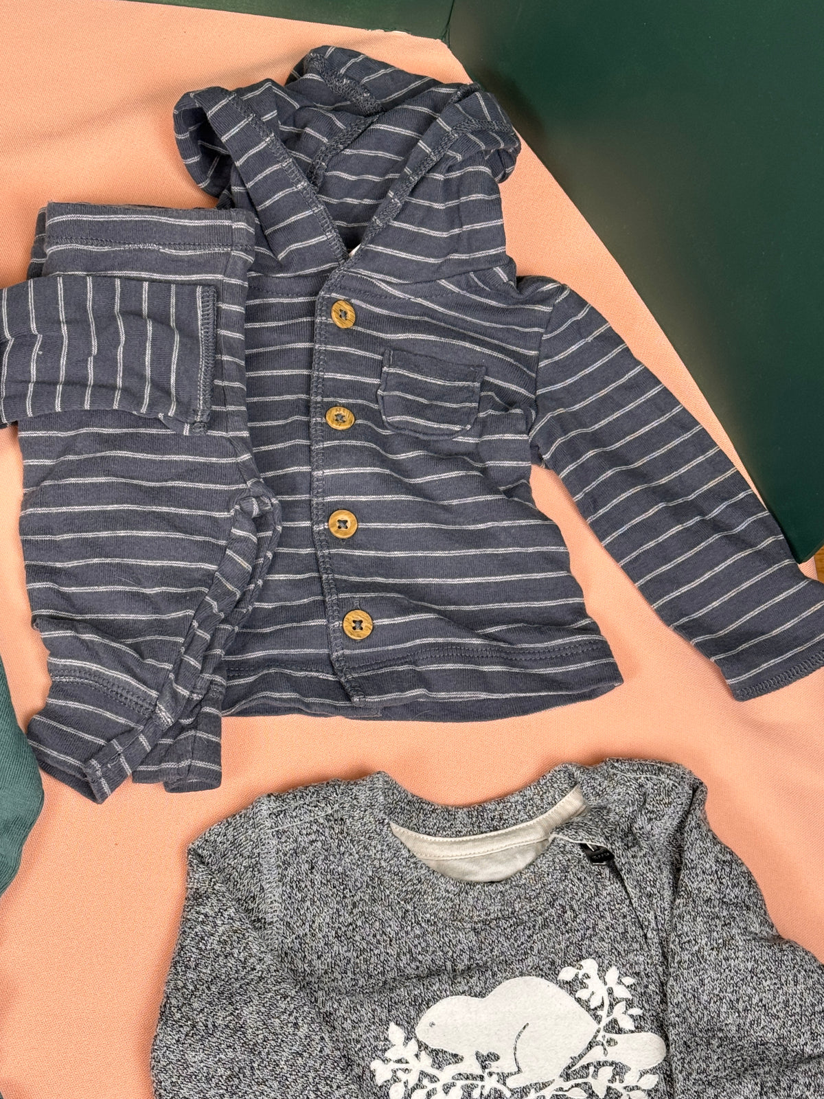 🍂 Baby Boy 0–3M Fall/Winter Clothing Lot – Carter’s, Roots, Disney & More – #179