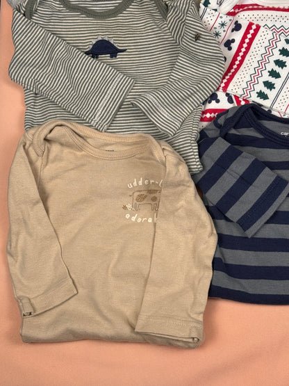 🍂 Baby Boy 0–3M Fall/Winter Clothing Lot – Carter’s, Roots, Disney & More – #179