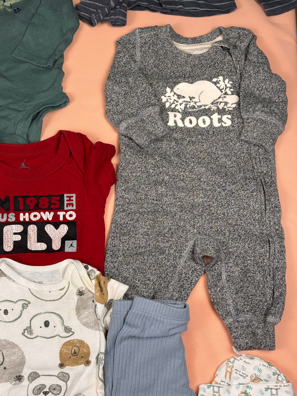 🍂 Baby Boy 0–3M Fall/Winter Clothing Lot – Carter’s, Roots, Disney & More – #179
