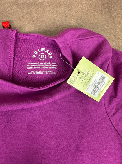 NWT Primary Cozy Dress Boysenberry Purple Girls Size 12 Long Sleeve #1176