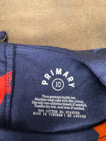 Primary Girls Navy Rainbow Star Long Sleeve Dress Size 10 #1177
