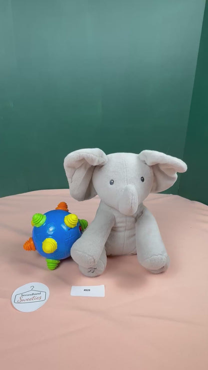 Baby GUND Flappy the Elephant Plush & Interactive Rolling Sensory Ball Bundle #929