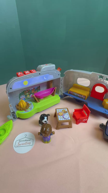 Fisher-Price Little People Camper Set with Car, Figure & Accessories | Lot #916