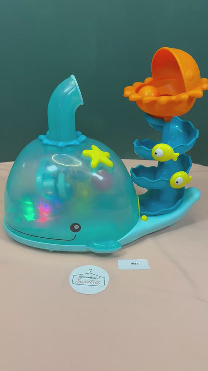Interactive Whale Ball Popper & Spiral Ramp Toy with Lights & Music #881