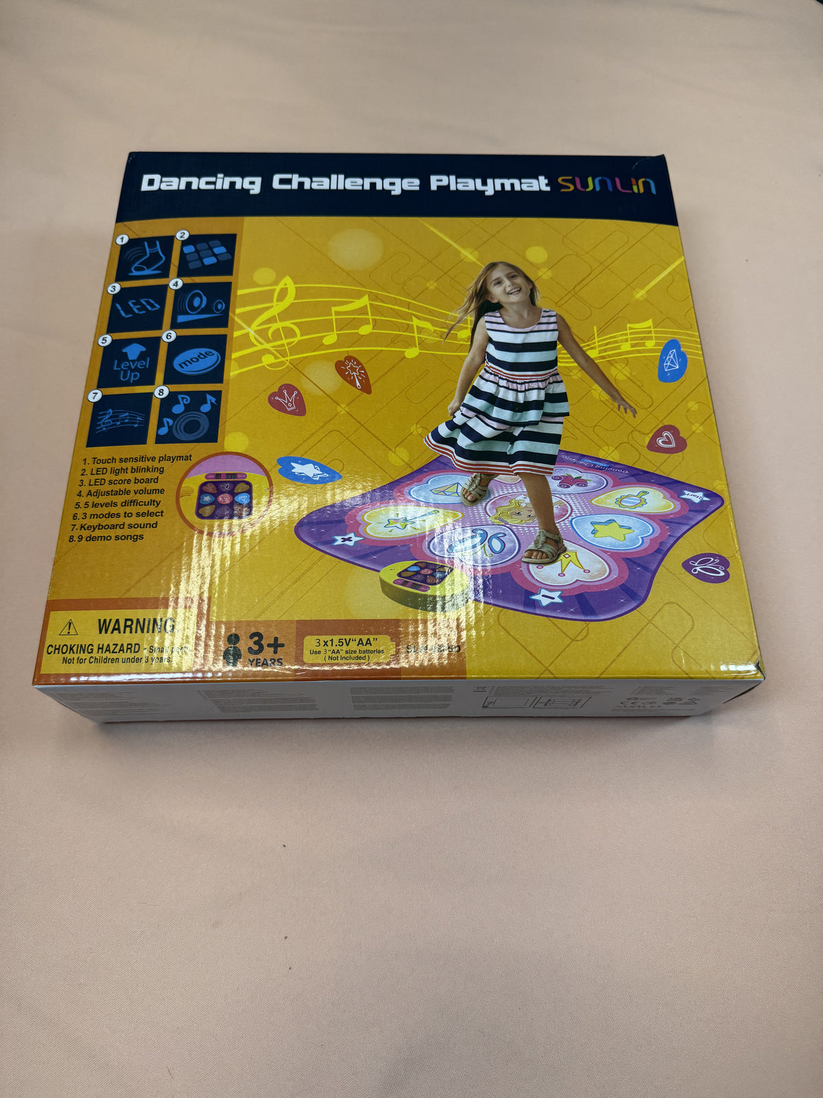 Dancing Playmat SunLin Dancing Challenge Playmat Interactive Musical Dance Mat for Kids Princess #838